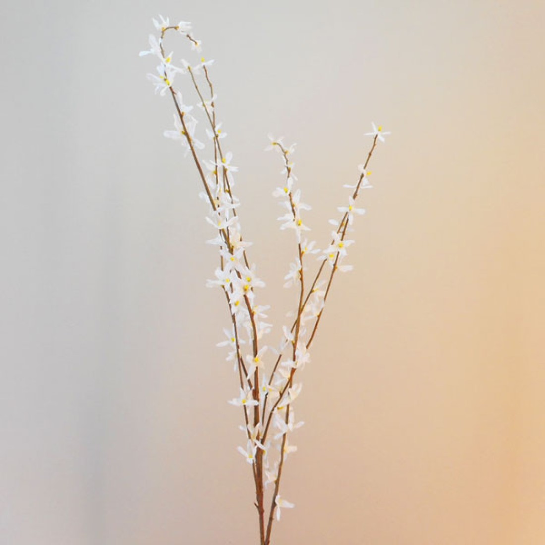 Artificial Forsythia Branch White 118cm Artificial Flowers